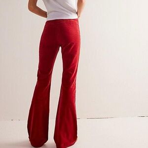 We The Free Bold Red Flare Pants
